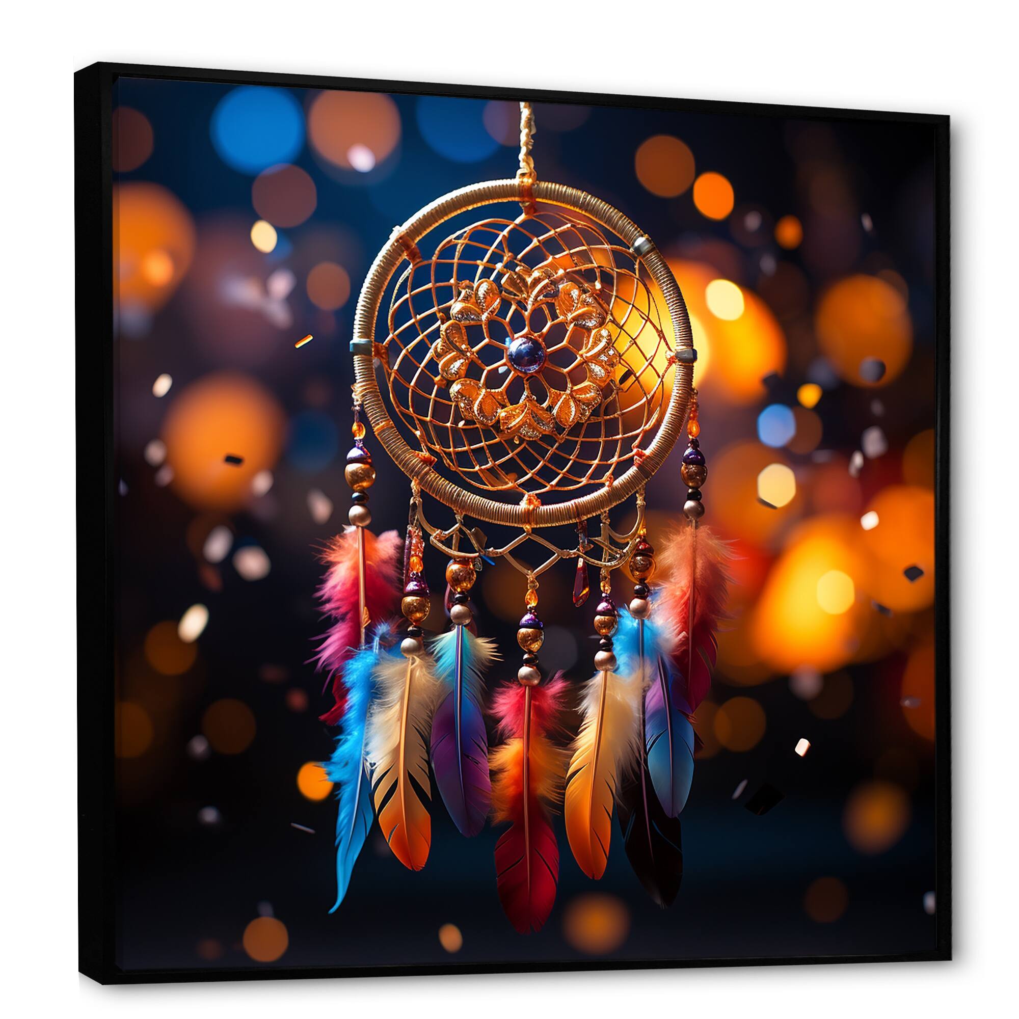 Designart "Dreamcatchers Dance " Dream catcher Framed Canvas Prints